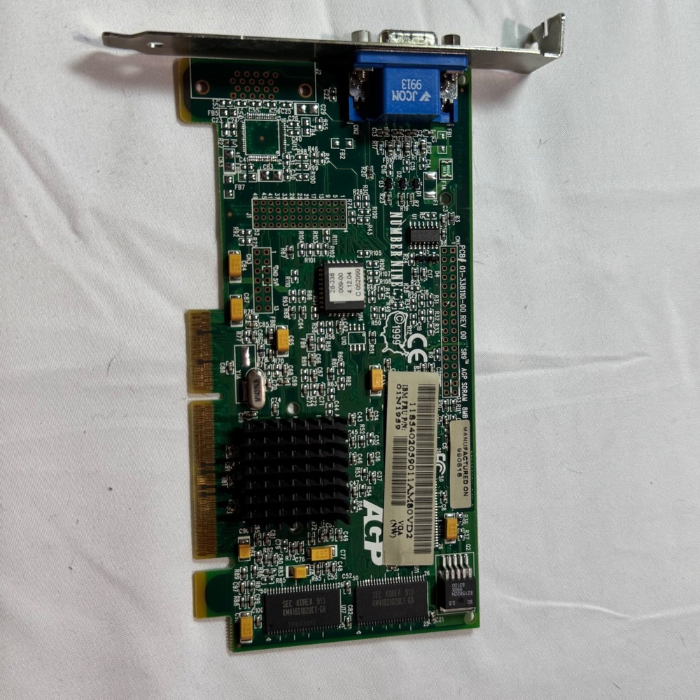 IBM Number Nine SR9 8MB AGP Video Card 01N1959 37L3066 S3 Savage4 Untested